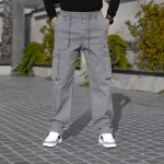 شلوار اسلش مردانه کارگو خاکستری کد 28694 - Image 2