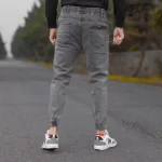 شلوار اسلش جین مردانه خاکستری کد 28692 - Image 4