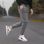 شلوار اسلش جین مردانه خاکستری کد 28692 - Image 5